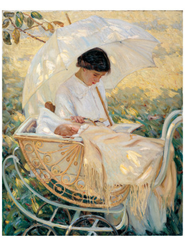 Young Mother in the Garden - Mary Cassatt Painting on Canvas